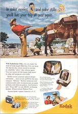 Kodak 1950 Vintage Print Ad Kodachrome Film Color Movies Stills