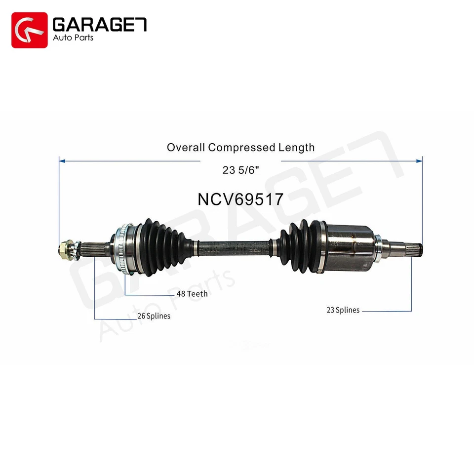 For 1993-1999 2000 2001 2002 Toyota Corolla 1.8L L4 Front Left CV Axle Assembly - Image 2 of 4
