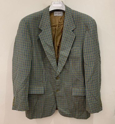 Vintage Pierre Cardin pure wool houndstooth classic jacket blazer 42R