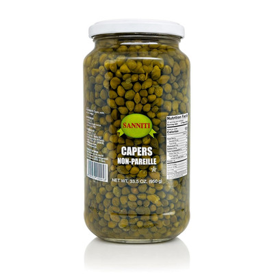 Spanish Non Pareil Capers in Vinegar and Salt Brine - 33.5 Oz