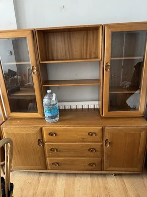Ercol Windsor Sideboard Display Cabinets, glass front, collection in person - Image 1 of 3