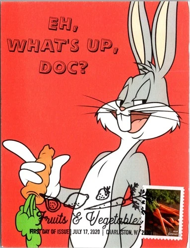 Dr Jim Stamps Maximum Card Forever Fruits and Vegetables Carrots First Day