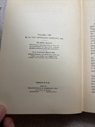 1943 GEOMETRY FOR THE PRACTICAL MAN JE THOMPSON MATHEMATICS STUDY HARDCOVER BOOK - Picture 9 of 17