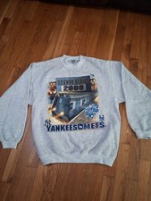 VTG Y2K New York Yankees Sweatshirt Crewneck Mens Size M Subway Series Graphic