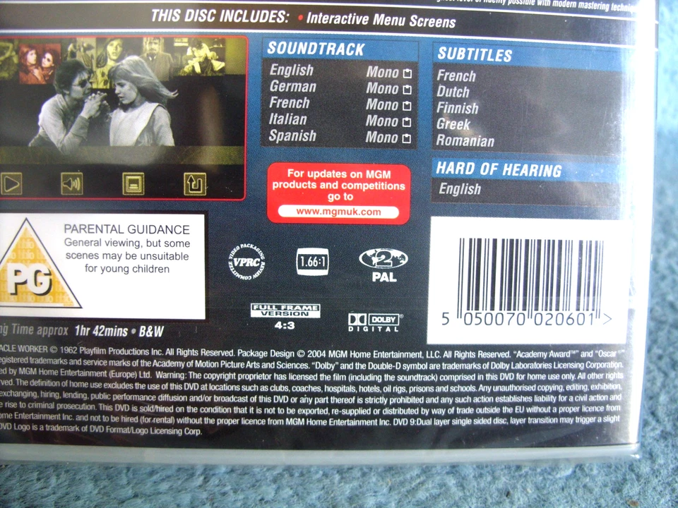 (RARE) Miracle Worker (DVDR2) B&W 1962 Anne Bancroft 102mins (BARGAIN) - Image 4 of 4