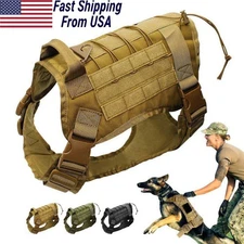Tactical Dog Harness US Working Dog Military Adjustable Dog Vest with Handle