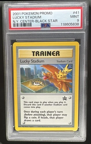 2001 Pokemon New York Pokemon Center Opening Lucky Stadium Promo #41 PSA 9