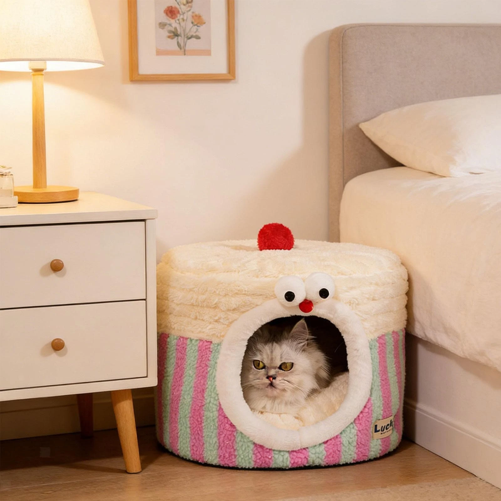 Cat Bed Cozy Calming Cat Hideaway Kennel Cat Nest for Puppy Pet Supplies Dog
