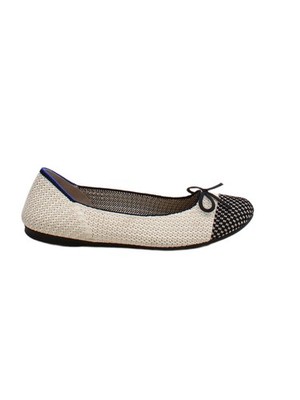 Rothy's flache Damenschuhe UK 6 cremefarben geometrisches Muster 100 % andere Ballerinas