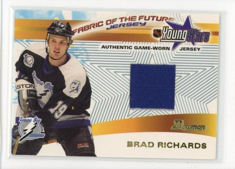 2001-02 Bowman YoungStars #FFJ-BR Brad Richards Fabric of the Future Jersey