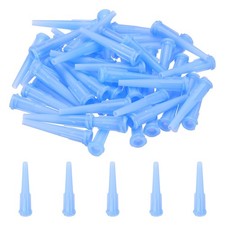 50Pcs 2mm Plastic Tapered Pinhead, 13 Gauge TT Blunt Needle Tip, Light Blue