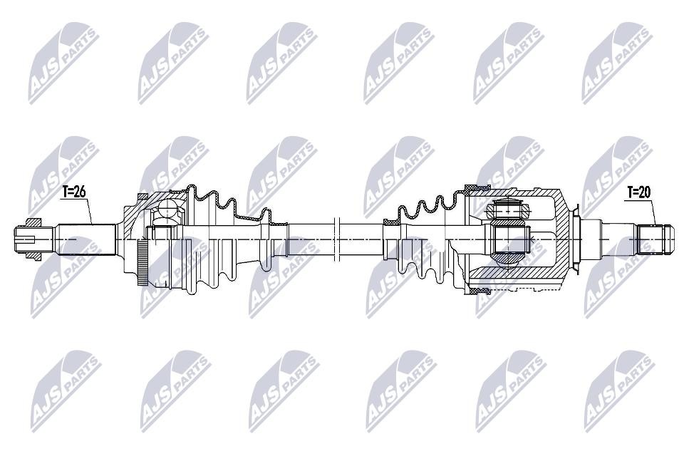 Front Right NTY NPW-TY-190 Drive Shaft for TOYOTA - Image 2