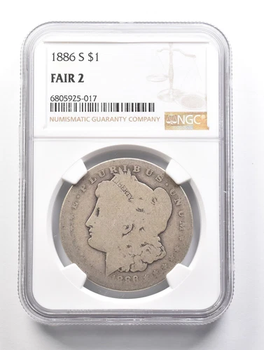 LOWBALL 1886-S Morgan Silver Dollar NGC Low Ball FR2 FR-2 Fair Pocket Piece *947