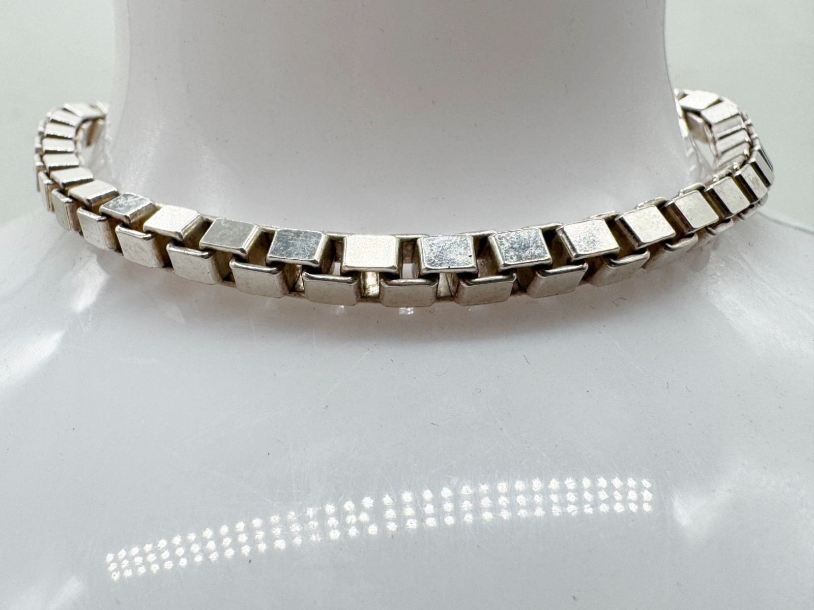 VINTAGE SOLID SILVER INTERLOCKING GEOMETRIC CUBE … - image 3