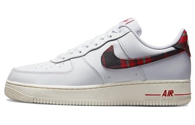 Nike Air Force 1 Low '07 LV8 Tartan Plaid White University Red - DV0789-100 Size