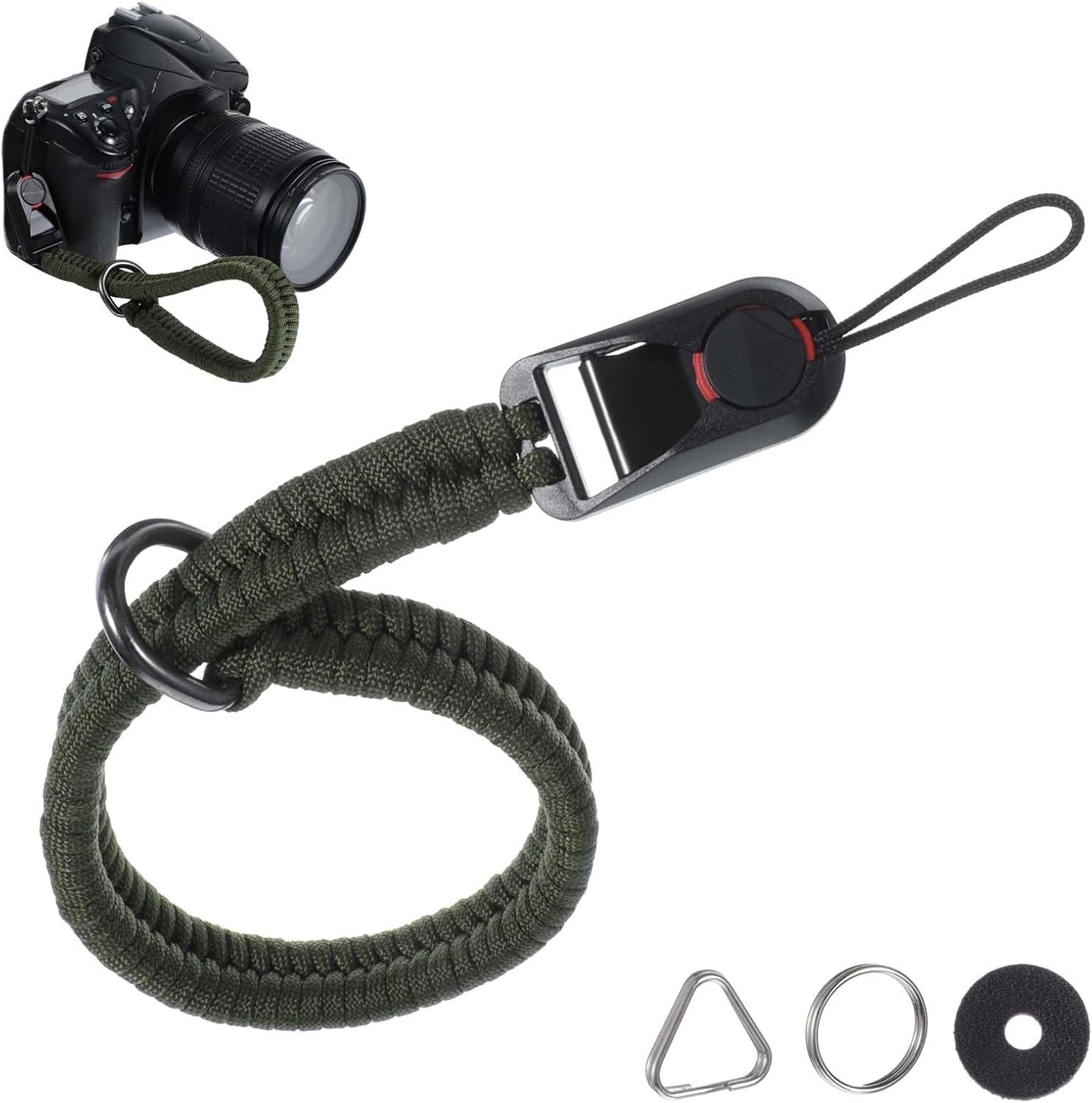Camera Wrist Strap for SLR Digital Cameras Camcorders, Quick Release Braided... 