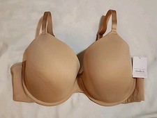 Auden Demi Coverage Lightly Lined T Shirt Bra 42D Beige Underwire NEW NWT