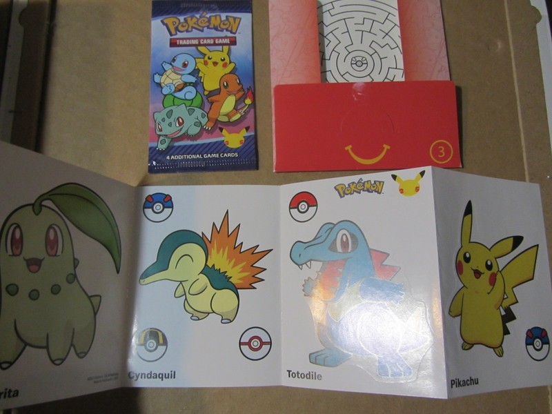 Pokemon McDonald's Happy Meal Toy, Stickers, New in Plastic Cards