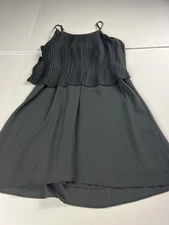 Mossimo XS BLACK SWING COCKTAIL DRESS ELASTIC WAIST ADJ STRAP FORMAL