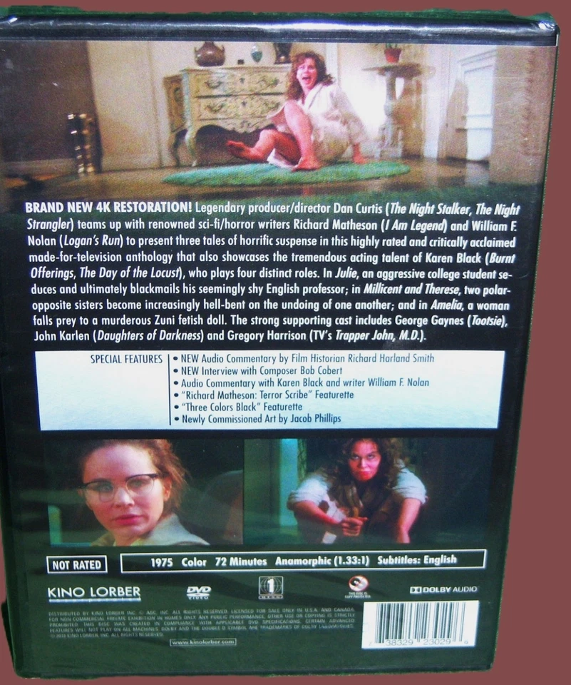NEW RARE OOP KINO LORBER KAREN BLACK TRILOGY OF TERROR HORROR DVD 1975 - Image 2 of 2