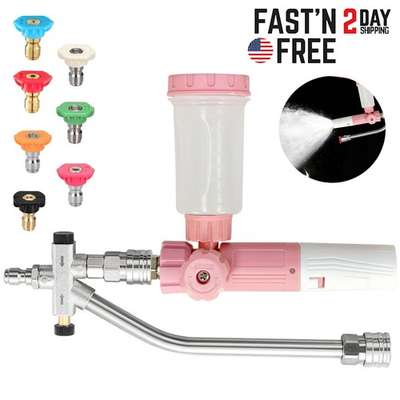 #ad Car Cleaning Wash Pressure Washer Snow Foam Lance Cannon Sprayer Gun Soap Bottle $34.96