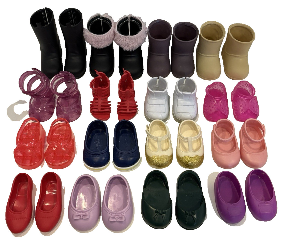Lot of 16 Pairs Our Generation Journey Girls Shoes for 18&rdquo;