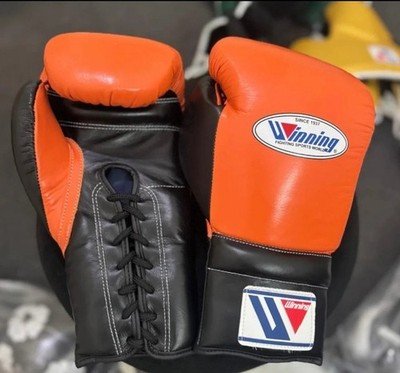 Winning MS-600 lace up pro type boxing gloves 8oz-16oz fighting