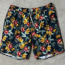 Fair Harbor Shorts Mens XL Swim Trunks Boardshorts Floral Hawaiian Beach Lined