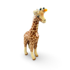 Vintage Steiff Germany Giraffe Mohair Stuffed Animal Plush W/ Metal Ear Tag