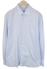 SUITSUPPLY Men's Formal Shirt 45.7/17 3/4L Light Blue Slim Try On Classic Fit 