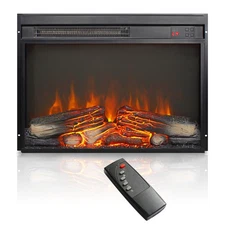 23'' Electric Fireplace Insert, Heater, Remote Control, Overheating Protection 