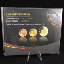 Germany Circulated Coin Set 1 Cent to 2 Euro 2017 G Coin Set +2 Euro Rhineland-Palatinate 