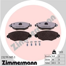 ZIMMERMANN Bremsbelagsatz Scheibenbremse rd:z 23279.985.1 für FORD TYPE JAGUAR 3