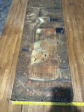 Pabst Blue Ribbon Beer Sign Vintage Rare Tin Metal 