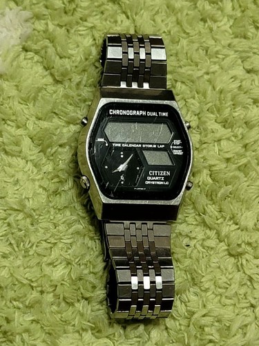 Citizen Quartz Ana-Digi 1st Model Chronograph Dual Time From Japan