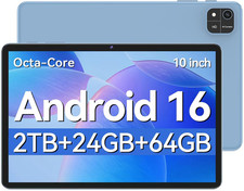 Tablet 10 Inch, Android 16 Tablets with Octa-Core Processor, 24GB RAM 64GB Stora