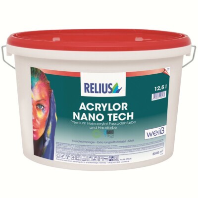 Relius Acrylor NanoTech weiß Innovative, matte Reinacrylat-Fassadenfarbe