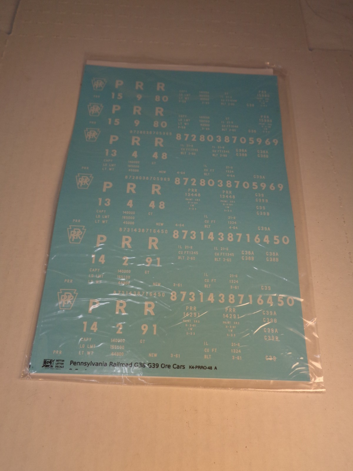 Ore Decal O Scale K 4 Decals Pennsylvania G38 G39 Ore Cars Decals | eBay