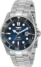 Invicta Men's Watch Pro Diver Blue Dial Silver Tone Stainless Steel 30807