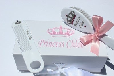 engraved baby brush and comb set