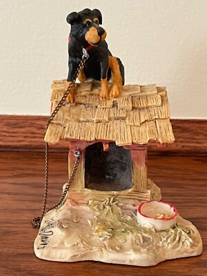 Schmid Lowell Davis 1989 Dog  Lucky  Figurine LONG DAYS COLD NIGHT, LMT ED.