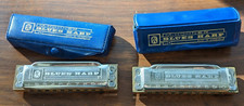 Pair of M. Hohner Blues Harp Harmonica in Original Case Germany Key G