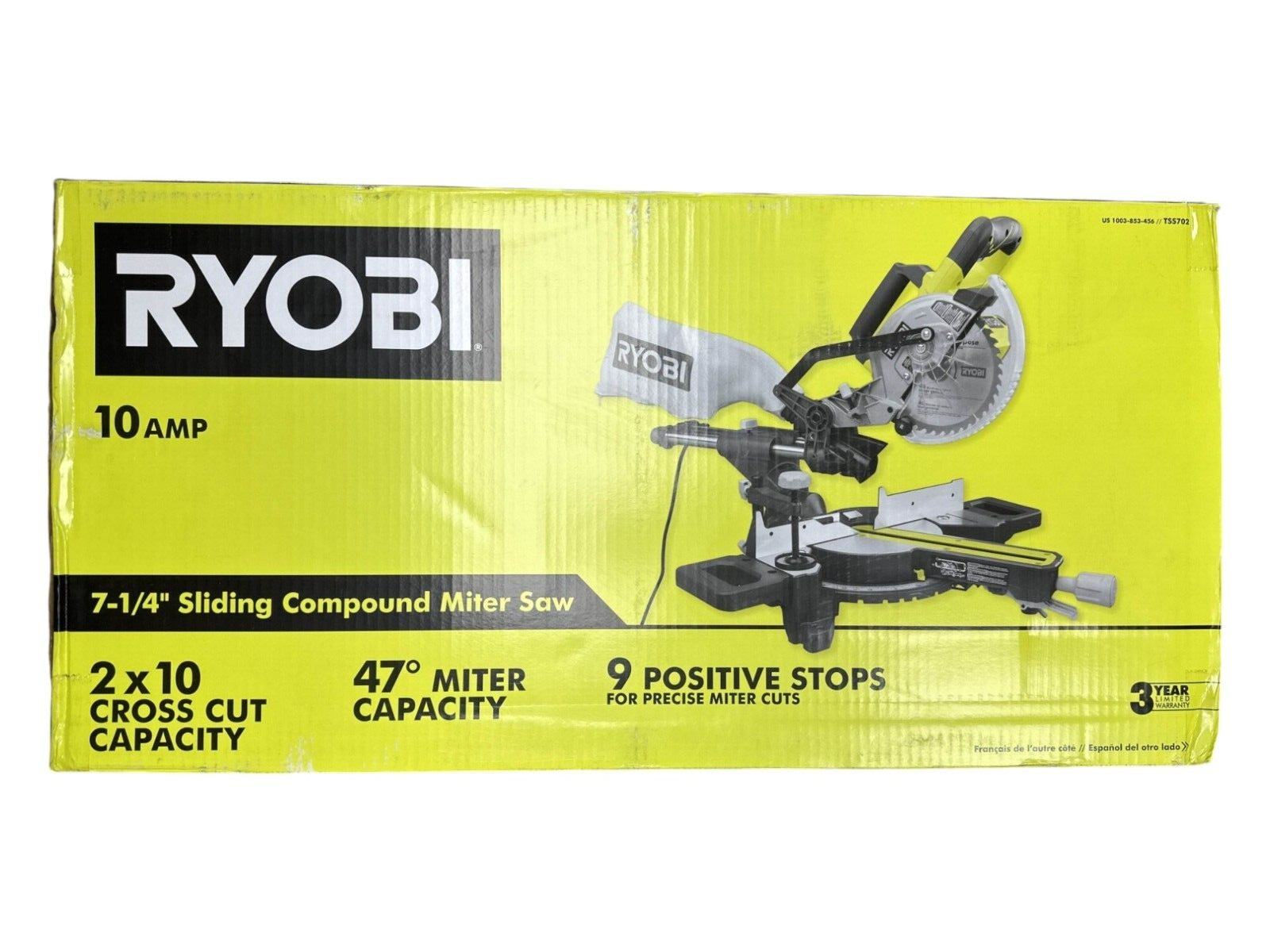 RYOBI 7-1/4" Sliding Miter Saw - TSS702 33287178919| eBay