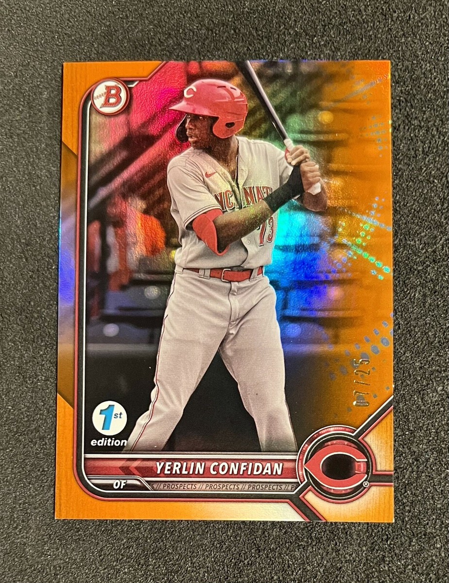 2022 Bowman Draft Yerlin Confidan BD-199 Orange Foil 1st First