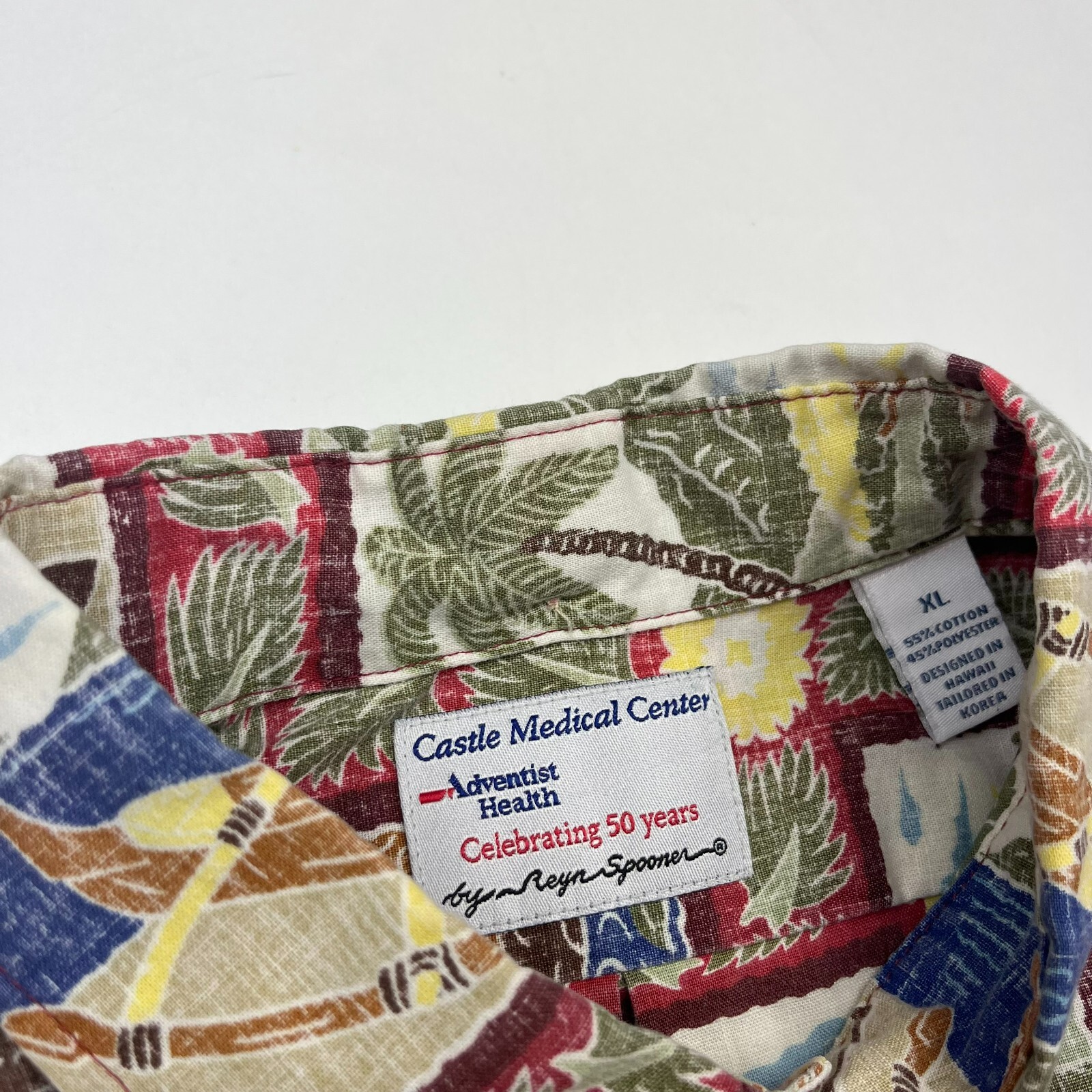 Reyn Spooner Dietrich Variez Collection All-over Print Box Shirt Button-down Hawaiian Aloha Shirt Made in Hawaii cotton gray type Vintage Second Hand