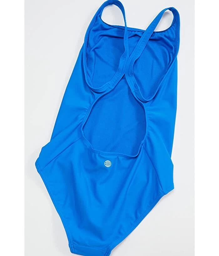 Adidas Niños Azul Sólido Una Pieza Traje de Baño Niñas Talla Pequeña (9-10 AÑOS) 2930 Foto 2 de 2