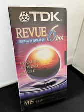 TDK Premium Quality Revue Blank VHS Tape T-120 6 hrs Brand New Sealed
