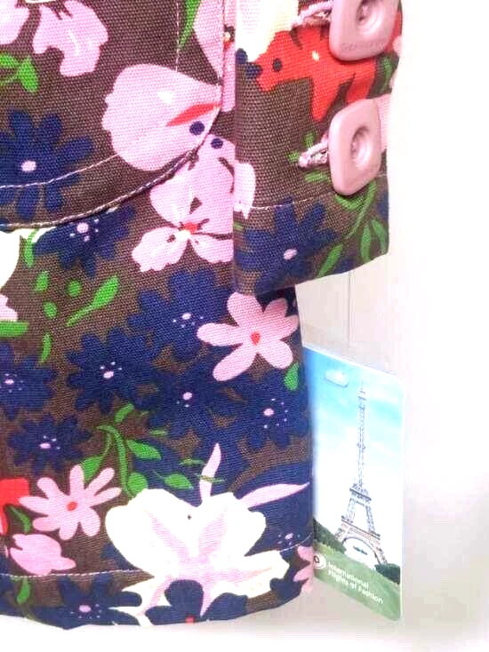 NUEVO TARA JARMON Target ROSA FLORAL TRENCH Abrigo Chaqueta Talla XS Algodón Foto 3 de 4