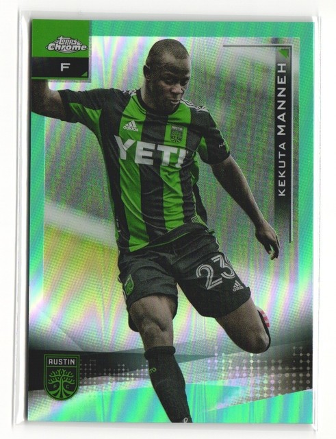 2021 Topps Chrome MLS Aqua Refractor /299 #158 Kekuta Manneh FC Austin