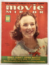 January 1939 MOVIE MIRROR MAGAZINE,Deanna Durbin,Errol Flynn,Cagney,Lucille Ball